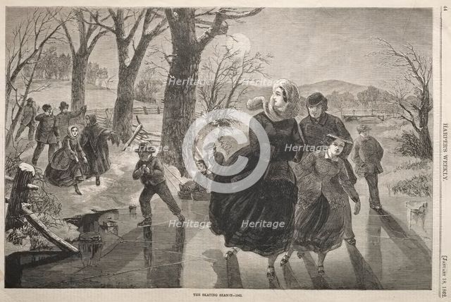 The Skating Season - 1862, 1862. Creator: Winslow Homer (American, 1836-1910).