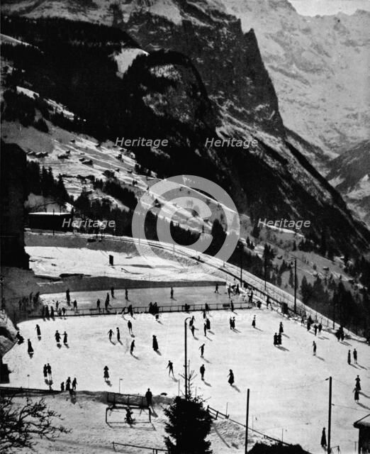 'The Skating Rink at Wengen', c1911, (1912). Artist: Wardrop Openshaw Muir.