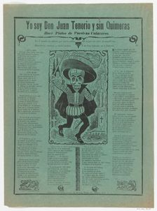 The skeleton of Don Juan Tenorio, ca. 1900-1910., ca. 1900-1910. Creator: José Guadalupe Posada