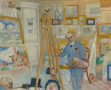 The Skeleton Painter, 1896. Creator: James Ensor