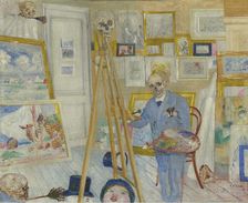 The Skeleton Painter, 1896. Creator: James Ensor