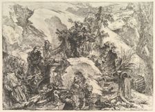 The Skeletons, from Grotteschi (Grotesques), ca. 1748. Creator: Giovanni Battista Piranesi
