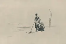 The Ski-Runners 1919. Artist: Claude Allin Shepperson