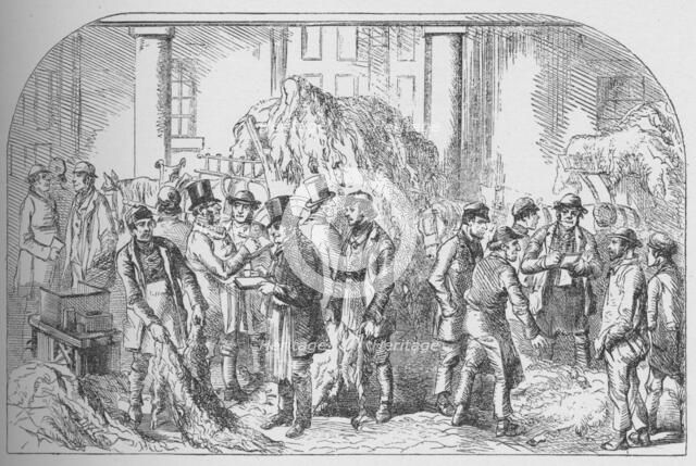 'The Skin Market, Bermondsey, in the Middle of the Nineteenth Century', c1840, (1912). Artist: Unknown.