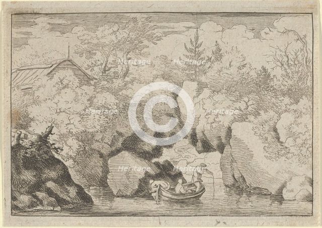 The Skiff near the Pierced Rock, 17th century. Creator: Allart van Everdingen.