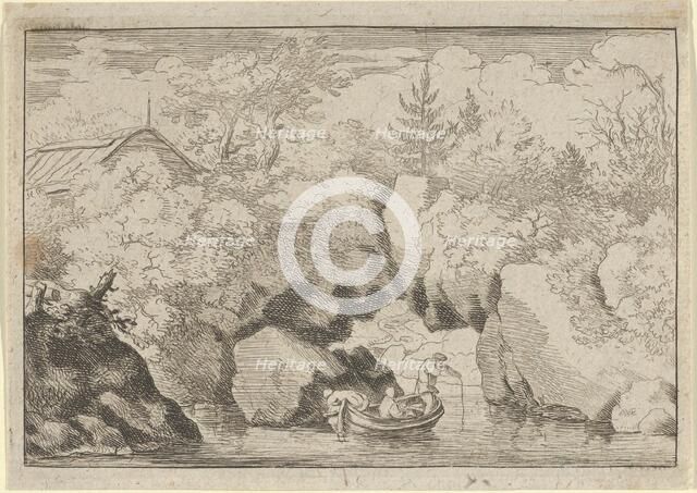 The Skiff near the Pierced Rock, 17th century. Creator: Allart van Everdingen.