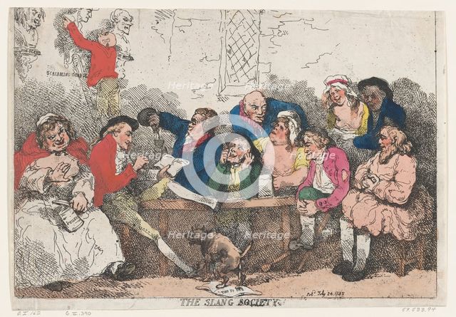 The Slang Society, July 24, 1785., July 24, 1785. Creator: Thomas Rowlandson.