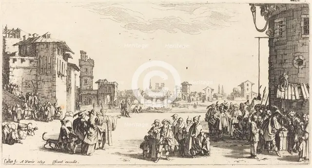 The Slave Market, 1629. Creator: Jacques Callot.