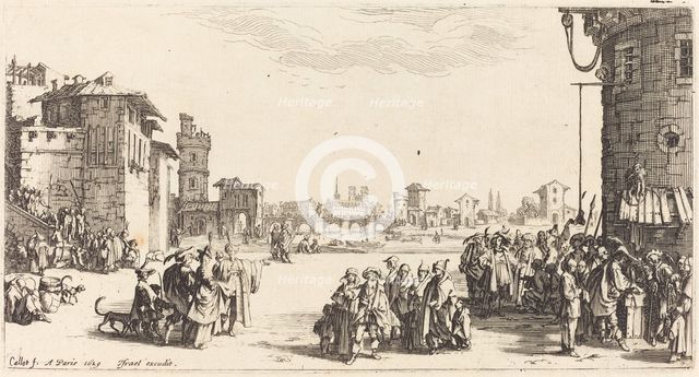 The Slave Market, 1629. Creator: Jacques Callot.