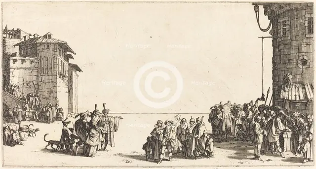 The Slave Market, 1620. Creator: Jacques Callot.