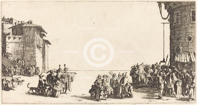 The Slave Market, 1620. Creator: Jacques Callot.