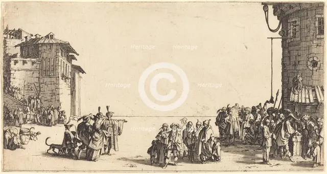 The Slave Market, 1620. Creator: Jacques Callot.