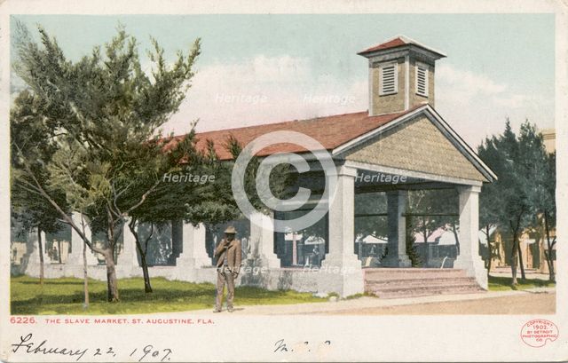 The slave market, St. Augustine, Fla., 1902 - 1903. Creator: Detroit Publishing Company.