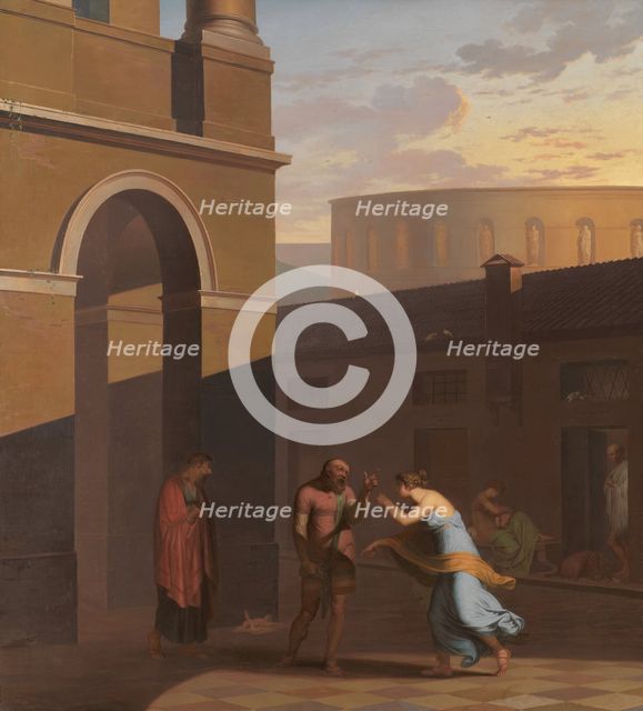 The Slave Davus and the Maid Mysis, 1804. Creator: Nicolai Abraham Abildgaard.