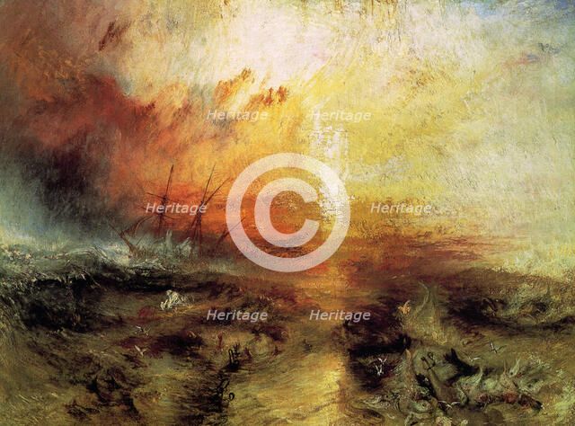 The Slave Ship (Slavers Throwing overboard the Dead and Dying, Typhon Coming On), 1840.  Creator: Turner, Joseph Mallord William (1775-1851).