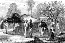 The Slave Trade on the East Coast of Africa: depot of stores for...H.M.S. London, at Funzi..., 1881. Creator: W.P.