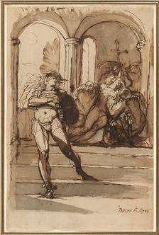 The Slaying of Red Comyn by Robert the Bruce, 1810-16. Creator: Henry Fuseli