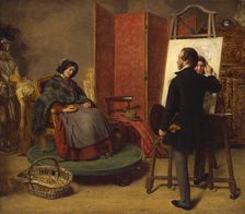 The Sleeping Model, 1853. Creator: William Powell Frith