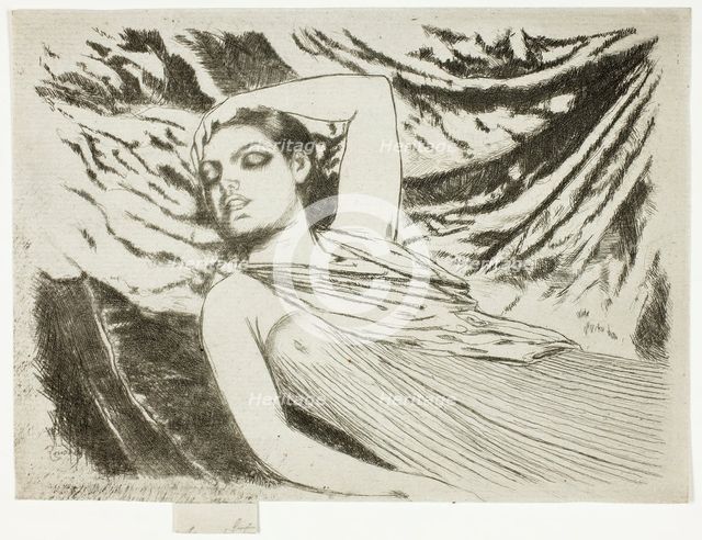 The Sleeping Model or The Sleeper, 1890-97. Creator: Theodore Roussel.