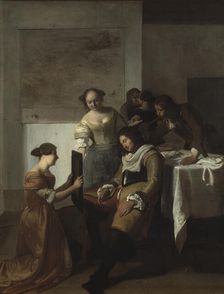 The Sleeping Officer, late 17th century. Creator: Jacob Ochtervelt