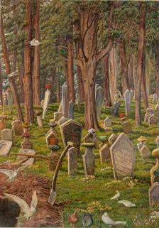 The Sleeping City: the Cemetery of Pera, Constantinople, 1856-1888. Artist: William Holman Hunt