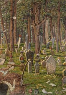 The Sleeping City: the Cemetery of Pera, Constantinople, 1856-1888. Artist: William Holman Hunt