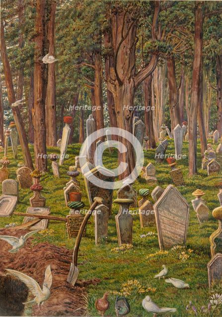 The Sleeping City: the Cemetery of Pera, Constantinople, 1856-1888. Artist: William Holman Hunt.