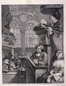 The sleeping congregation 1762. Artist: William Hogarth