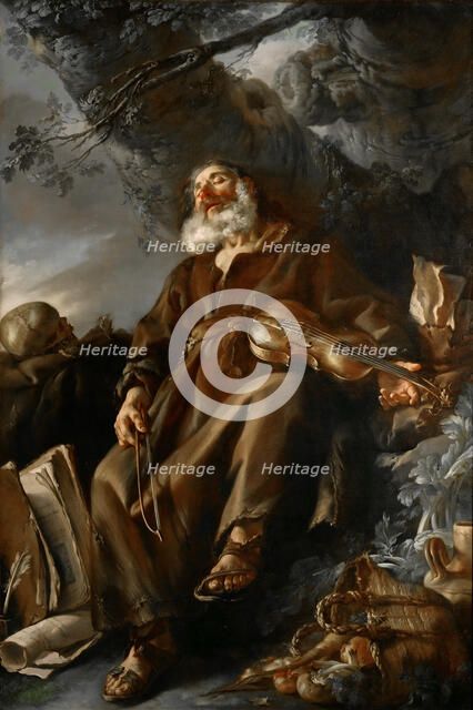 The sleeping hermit, 1750. Creator: Vien, Joseph Marie (1716-1809).