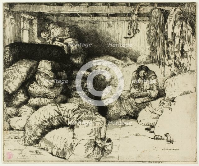 The Sleeping Rag Vendor, 1901. Creator: Donald Shaw MacLaughlan.
