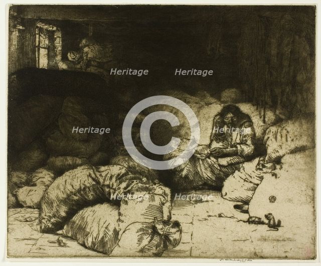 The Sleeping Rag Vendor, 1902. Creator: Donald Shaw MacLaughlan.