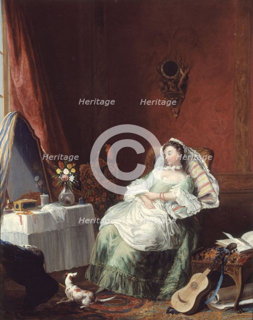 The sleeping reader. Creator: Ecole Francaise.