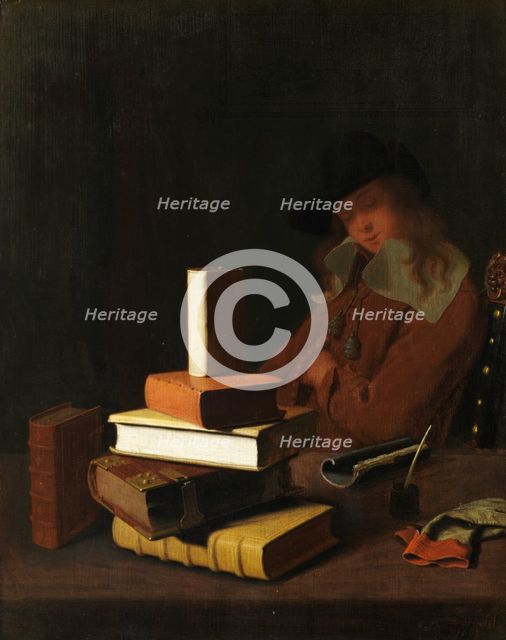The Sleeping Student, 1663. Creator: Constantyn Verhout.