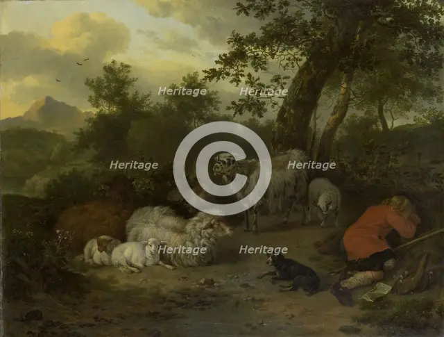 The Sleeping Shepherd, 1678. Creator: Jan van der Meer.