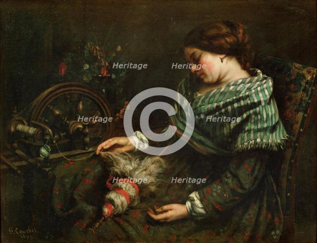 The Sleeping Spinner (La fileuse endormie), 1853.