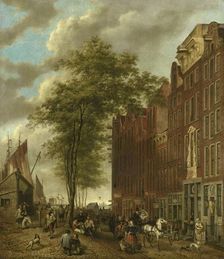 The Slijpsteenmarkt (Whetstone Market), Amsterdam, 1835. Creator: Willem Pieter Hoevenaar