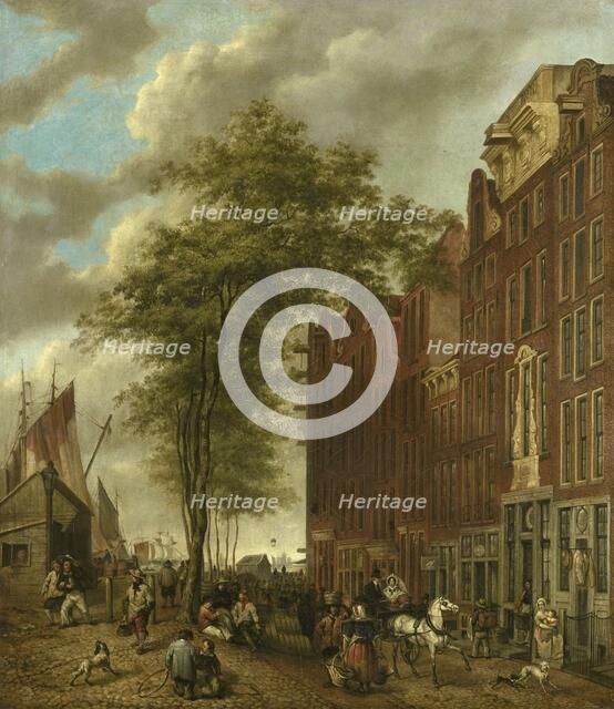 The Slijpsteenmarkt (Whetstone Market), Amsterdam, 1835. Creator: Willem Pieter Hoevenaar.