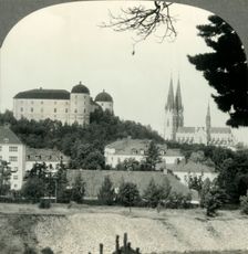The Slott and Cathedral, a Striking Skyline View of the University Town of Upsala, Sweden c1930s. Creator: Unknown