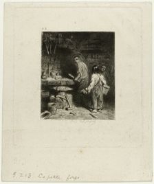 The Small Forge, 1843. Creator: Charles Emile Jacque