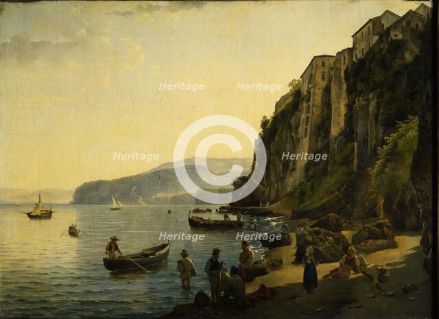 The Small Harbour at Sorrento, 1826. Creator: Shchedrin, Sylvester Feodosiyevich (1791-1830).
