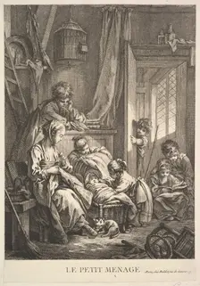 The Small Household, mid to late 18th century. Creator: Jacques Gabriel Huquier