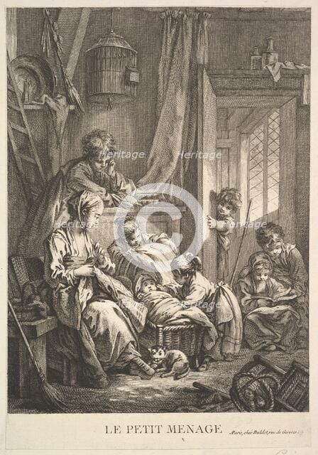 The Small Household, mid to late 18th century. Creator: Jacques Gabriel Huquier.