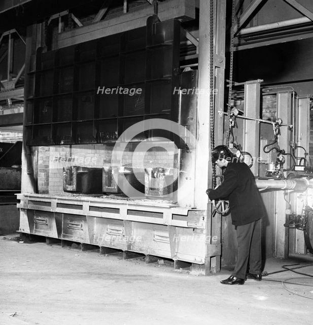 The small ingot furnace, Park Gate Iron & Steel Co, Rotherham, South Yorkshire, 1964. Creator: Michael Walters.