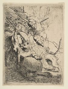 The Small Lion Hunt (with One Lion), ca. 1629. Creator: Rembrandt Harmensz van Rijn