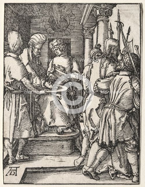 The Small Passion: Pilate Washing His Hands, 1509-1511. Creator: Albrecht Dürer (German, 1471-1528).