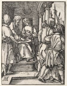 The Small Passion: Pilate Washing His Hands, 1509-1511. Creator: Albrecht Dürer (German, 1471-1528)