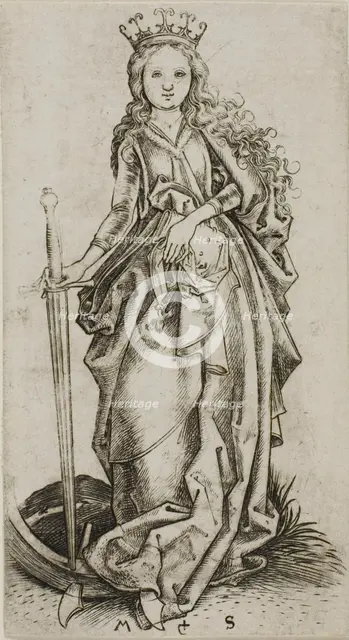 The Small Saint Catherine, n.d. Creator: Martin Schongauer.