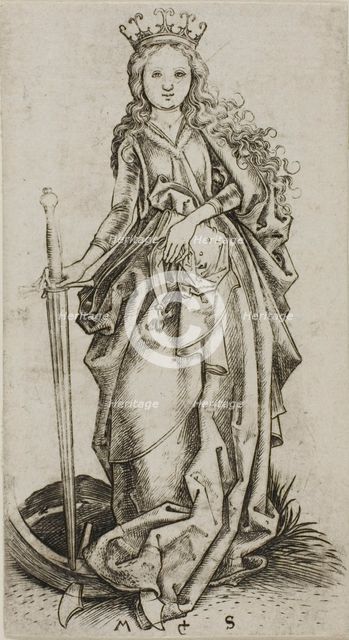The Small Saint Catherine, n.d. Creator: Martin Schongauer.