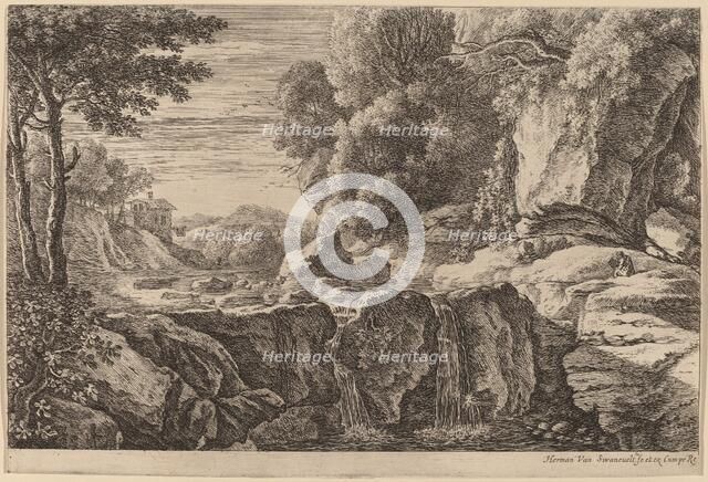 The Small Waterfall. Creator: Herman van Swanevelt.