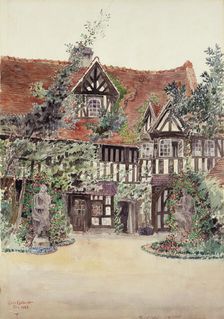 The Smaller Courtyard, Hotel Guilleaume le Conquerant, Dives, France, 1924. Creator: Cass Gilbert